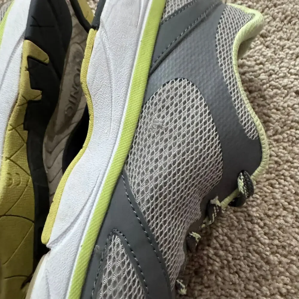 Vionic Tokyo Grey & Light Green Mesh Sneakers Athletic Shoes Women's Size 8.5